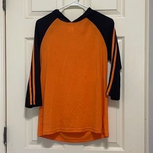Balera Orange and black hooded shirt